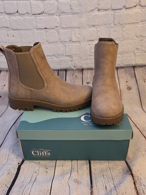 Taupe Chelsea Ankle Boots 8.5